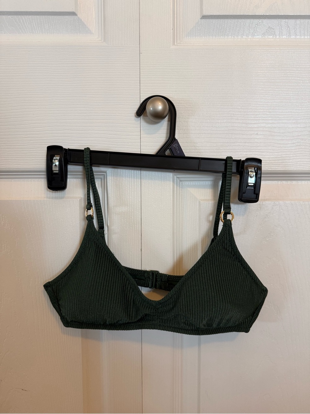 Aerie Dark Green Ribbed Bikini Top and Bottom